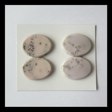 purple agate Cabochon 2 Pair 25x18x3mm,11.05g - MyGemGarden