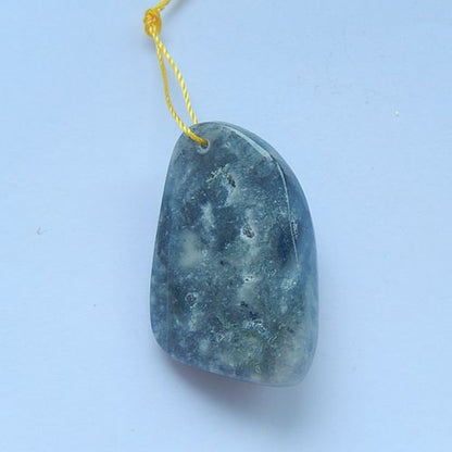 Nugget Fluorite With Iron Ore Natural Pendant Bead, 34x24x14mm, 14.2g - MyGemGarden