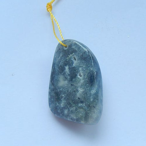 Nugget Fluorite With Iron Ore Natural Pendant Bead, 34x24x14mm, 14.2g - MyGemGarden