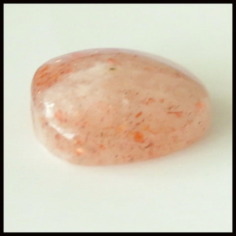 Natural Sunstone Drop Gemstone Cabochon, 15x13x6mm, 2.4g - MyGemGarden