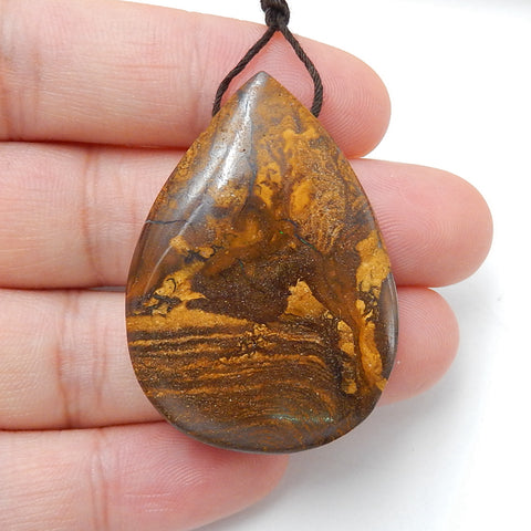 Natural Boulder Opal drop Pendant Bead