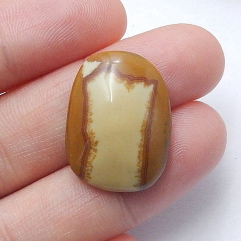 Natural Us Biggs Jasper Gemstone Cabochon, 22x16x7mm, 3.4g - MyGemGarden