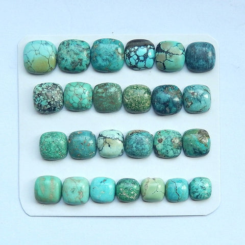 25 PCS Natural Turquoise Gemstone  Cabochon£¬10x4mm,7x3mm,10.2g - MyGemGarden