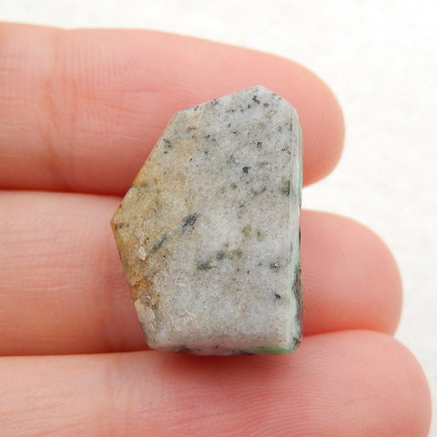 Natural Stone Emerald Green Raw Material, Gemstone Rough, 18x13x9mm, 3.2g - MyGemGarden