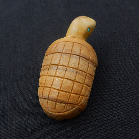 Picture Jasper Gemstone Tortoise Carved Ornament, 60x30x20mm, 46g - MyGemGarden