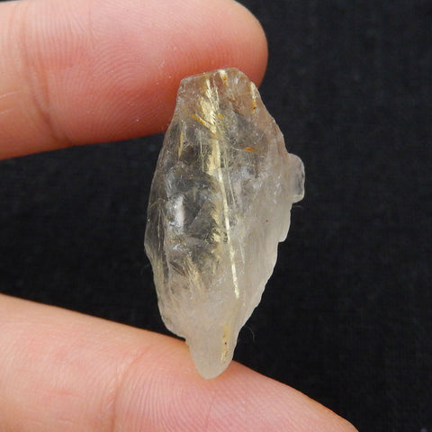 Raw Material, Raw Gold Rutilated Quartz Material, 24x14x13mm, 6g - MyGemGarden