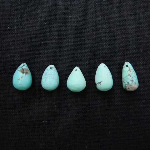 Sale 1pc Natural Turquoise Teardrop Gemstone Pendant Stone, 14x9mm, 16x8mm - MyGemGarden