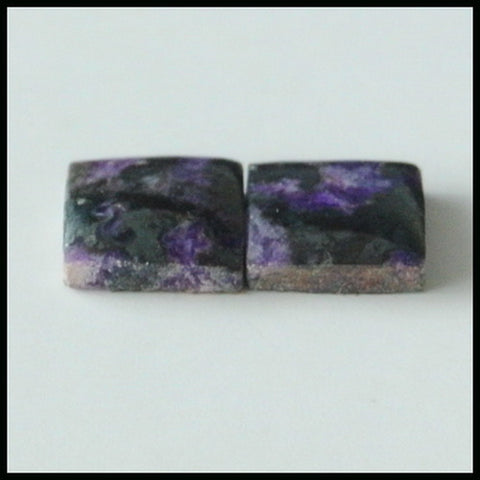 Natural Sugilite Gemstone Cabochon Pair, 8x3mm, 1.8g - MyGemGarden