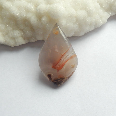 Warring States Red Agate Cabochon,46x28x7mm,12.1g - MyGemGarden