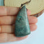 Natura Chrysocolla Gemstone Pendant Bead, 52x26x8mm, 16.6g - MyGemGarden