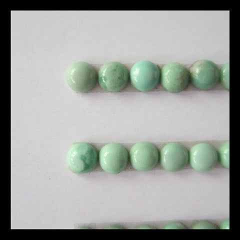 48 PCS Chrysocolla 4mm round cabochons, 4x4x1mm, 2.8g - MyGemGarden