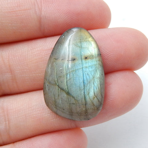 Natural Labradorite Gemstone Cabochon, 24x16x6mm, 3.9g - MyGemGarden