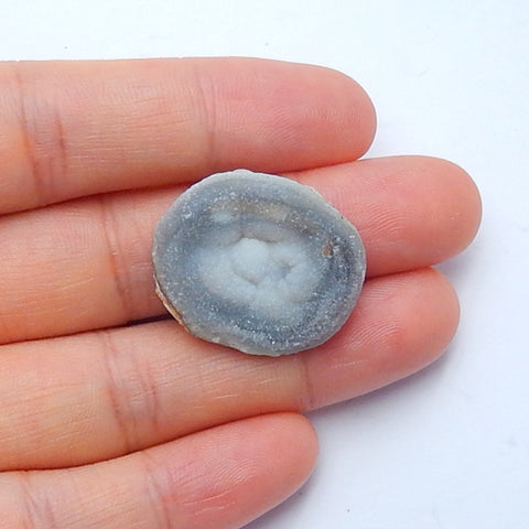 Natural rare mushroom agate nugget gemstone specimen, 25x21x5mm, 3.7g - MyGemGarden