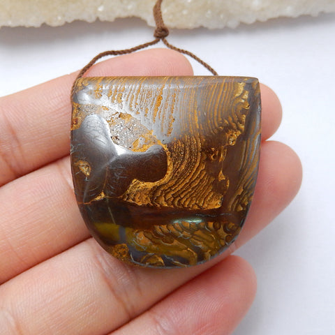 1 PC Natural Boulder Opal Pendant Bead