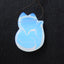 Carved Opalite Gemstone Fox Pendant , Fox Jewelry, 34x25x10mm, 13.9g - MyGemGarden