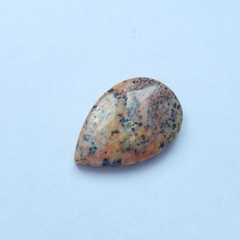 Natural Stone Water Drop Shape Leopard Stone cheap Cabochon 30x20x5mm 4.7g - MyGemGarden