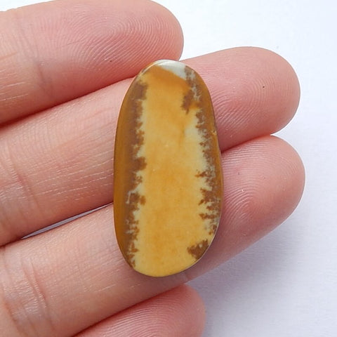 Natural Us Biggs Jasper Gemstone Cabochon, 27x14x5mm, 2.9g - MyGemGarden