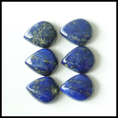 6PCS  Natural Lapis Lazuli Gemstone Cabochon 10x8x3mm,3.5g - MyGemGarden