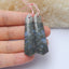 Natural blue sandstone Earrings Pair 44x13x4mm,8.3g - MyGemGarden