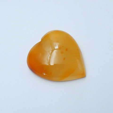 Natural Agate heart shape Cabochon, 50x45x14mm, 45g - MyGemGarden