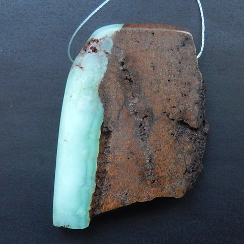 Beautiful Nugget Chrysoprase Pendant Bead, 60x43x12mm, 56g - MyGemGarden