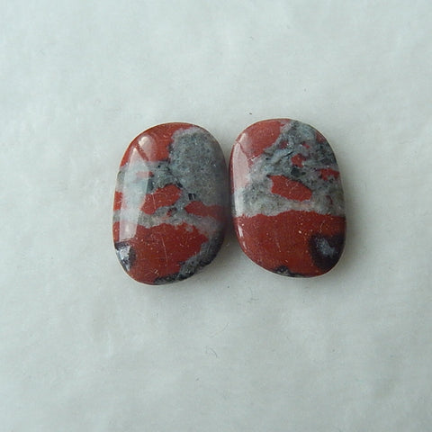 Natural Red River Jasper Cabochon 21x15x3mm,4.1g - MyGemGarden