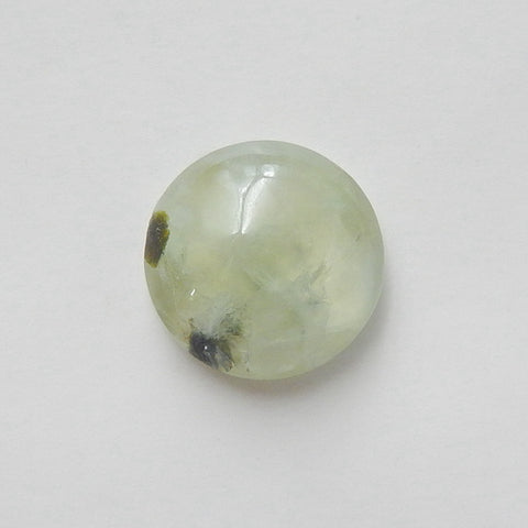 Natural Prehnite Round Gemstone Cabochons, 14x6mm, 2.7g - MyGemGarden