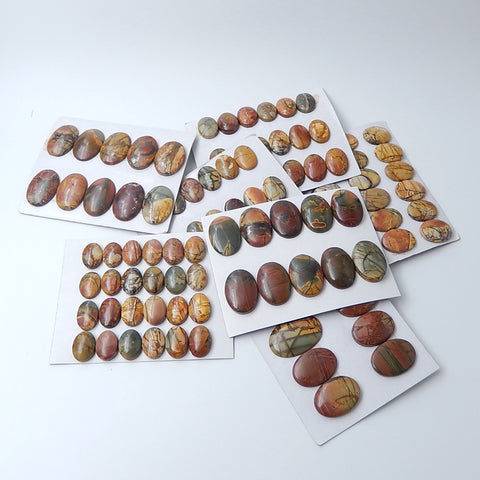 Wholesale Multi-color Picasso Jasper  cabochons - MyGemGarden