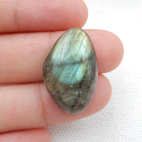 Natural Labradorite Gemstone Cabochon, 24x15x6mm, 3.3g - MyGemGarden