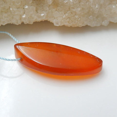 Natural Agate Gemstone Pendant Fashion Jewelry, 35x15x7mm, 5.8g - MyGemGarden