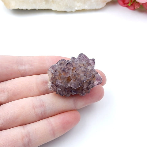 Natural Amethyst Drusy Gemstone Spicemen 33x25x23mm, 20.7g - MyGemGarden