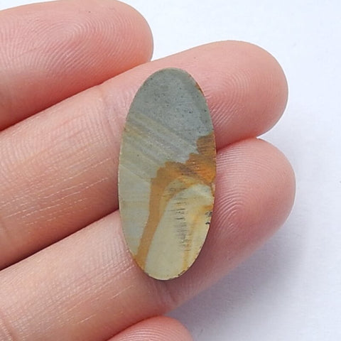 Natural Us Biggs Jasper Oval Gemstone Cabochon, 25x11x3mm, 1.7g - MyGemGarden