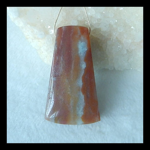 Ocean Jasper Gemstone Pendant Bead, 44x25x12mm, 20.7g - MyGemGarden