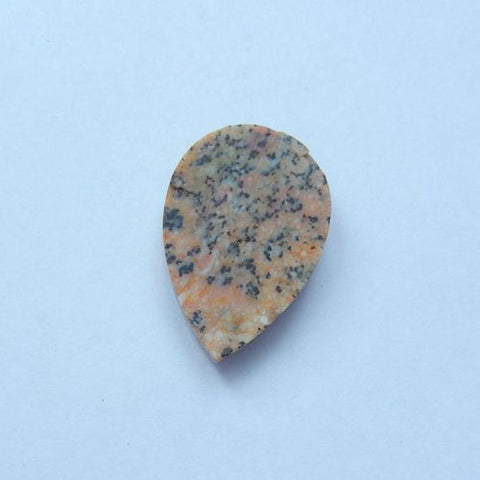 Natural Stone Water Drop Shape Leopard Stone cheap Cabochon 30x20x5mm 4.7g - MyGemGarden