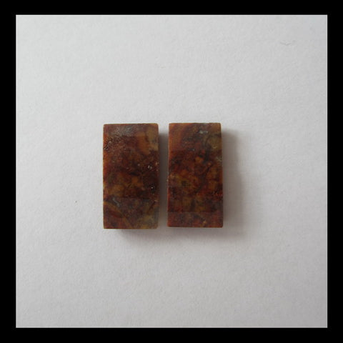 Mookaite Jasper Cabochon Pair 20x9x4mm,3.9g - MyGemGarden