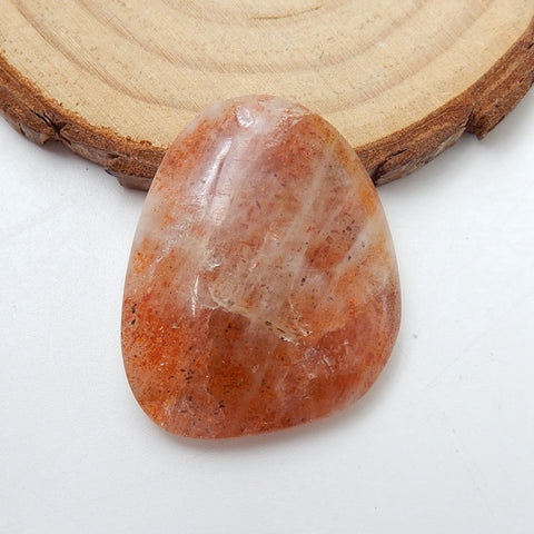 Natural Sunstone Gemstone Cabochon, 29x24x6mm, 7.4g - MyGemGarden