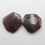 Garnet Irregular Earrings Stone Pair, stone for earrings making, 13x12x3mm, 2.4g