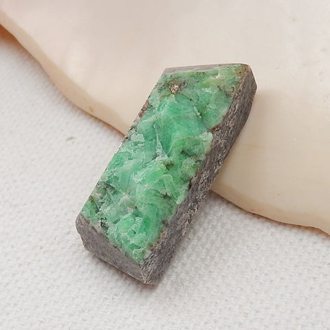 Natural Stone Emerald Green Raw Material, Gemstone Rough, 27x12x9mm, 5.3g - MyGemGarden