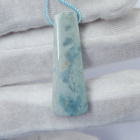 Ocean Jasper Gemstone Natural Pendant Bead, 36x12x5mm, 3.4g - MyGemGarden