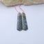 Natural blue sandstone Earrings Pair 44x13x4mm,8.3g - MyGemGarden