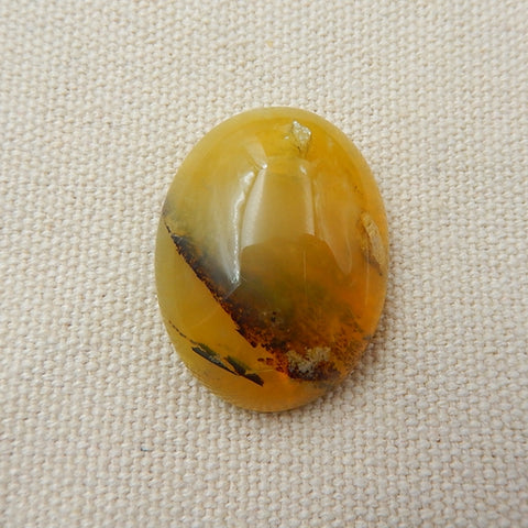 Cabochon en pierre gemme d'opale jaune, 31x23x10 mm, 8,2 g