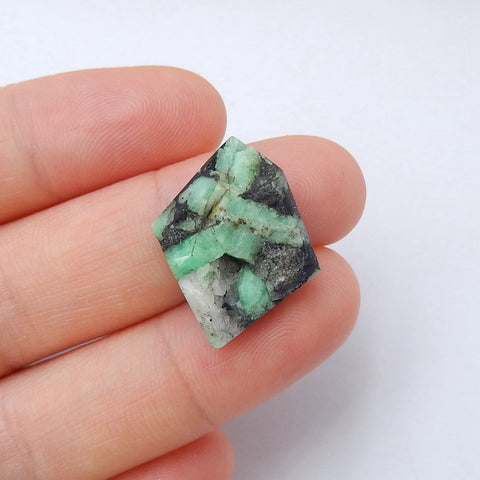 Natural Stone Emerald Green Raw Rough, 21x14x6mm, 2.5g - MyGemGarden