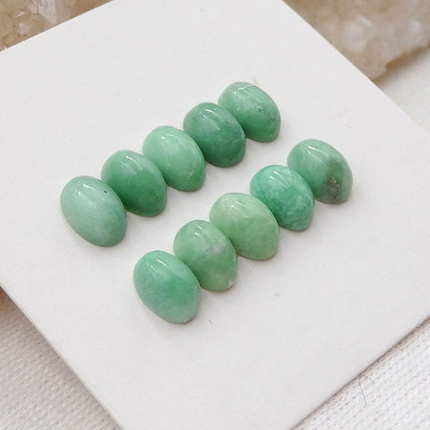 10 cabochons de pierres précieuses turquoise ovales naturelles, 6 x 4 x 3 mm, 1,7 g.