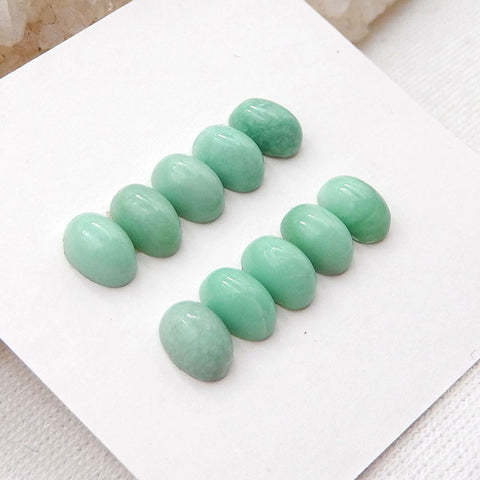 10 PCS Natural Turquoise Cabochons 6x4x3mm, 1.4g