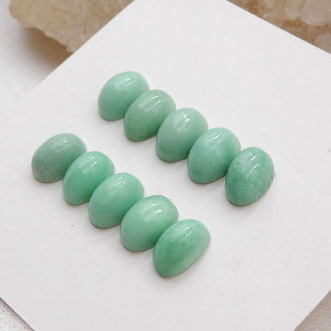 10 PCS Natural Turquoise Cabochons 6x4x3mm, 1.4g