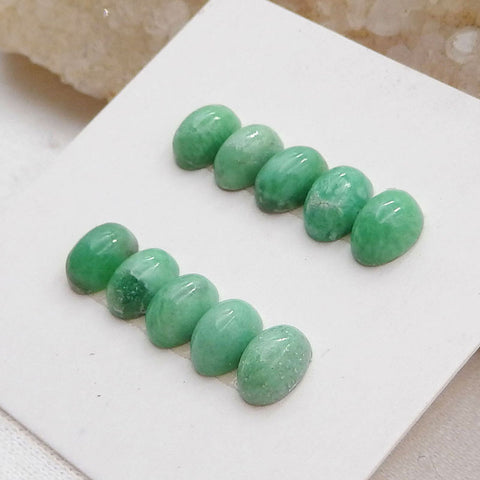 10 PCS Natural Turquoise Cabochons 6x4x3mm, 1.7g