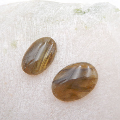 Natural Labradorite Cabochons Paired 18X13X4mm, 3.5g