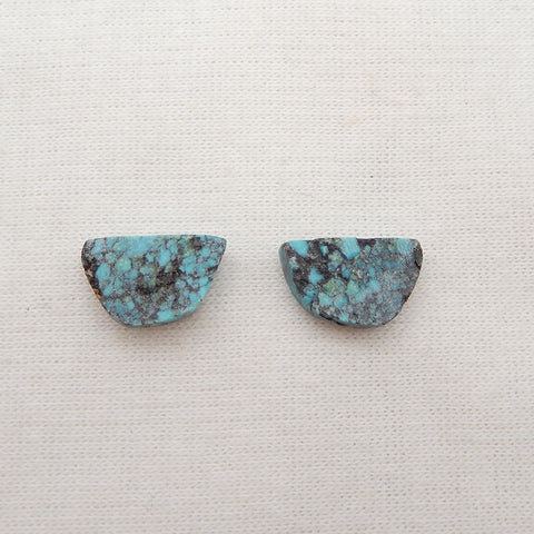 Natural Turquoise Cabochons Paired 13x8x3mm, 1.3g