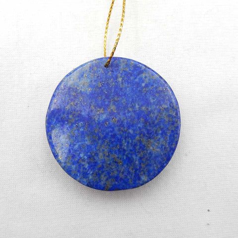 Natural Lapis Lazuli Cat Head Pendant Bead 45x45x12mm, 38.3g