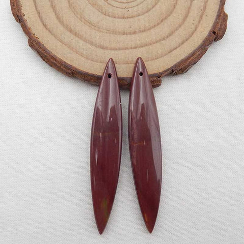 Natural Mookaite Jasper Earring Beads 50x9x4mm, 5.8g